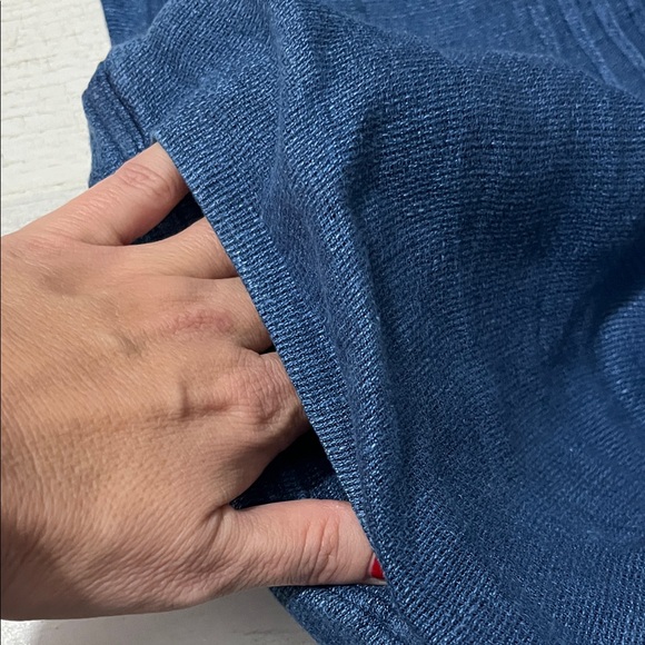 Faherty Isha  Linen Indigo Blue Mini Dress - Picture 11 of 11